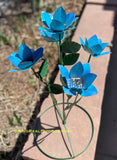 Yard Art Metal Flowers Sculpture 27"  MFLWRMM004