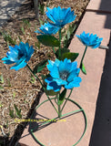 Yard Art Metal Flowers Sculpture 27"  MFLWRMM004
