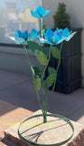 Yard Art Metal Flowers Sculpture 27"  MFLWRMM004