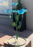 Yard Art Metal Flowers Sculpture 27"  MFLWRMM004