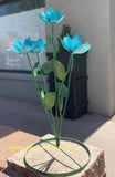 Yard Art Metal Flowers Sculpture 27"  MFLWRMM004