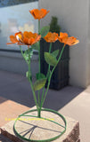 Yard Art Metal Flowers Sculpture 27"  MFLWRMM006