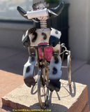Metal Cow on Tricycle Pot Holder Garden - Yard Decor Sculpture MTACYS004