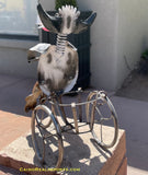 Metal Cow on Tricycle Pot Holder Garden - Yard Decor Sculpture MTACYS004