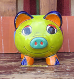 Mexican Talavera Pottery Pig Planter 9" TPSPT006