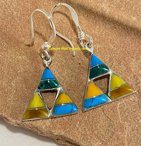 Multi Stone Inlay Earrings JMSER005