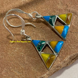 Multi Stone Inlay Earrings JMSER005
