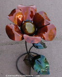 Yard Art Metal Flowers Sculpture 16"  MFLWRMS001