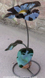 Yard Art Metal Flowers Sculpture 16"  MFLWRMS001