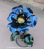 Yard Art Metal Flowers Sculpture 16"  MFLWRMS001
