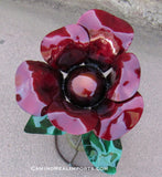 Yard Art Metal Flowers Sculpture 16"  MFLWRMS001