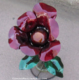 Yard Art Metal Flowers Sculpture 16"  MFLWRMS001