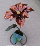 Yard Art Metal Flowers Sculpture 16"  MFLWRMS002
