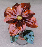 Yard Art Metal Flowers Sculpture 16"  MFLWRMS002