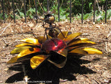 Yard Art Metal Flower on Spring with Music Ant 15"  MFSMA001