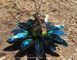 Yard Art Metal Flower on Spring with Music Ant 15"  MFSMA006