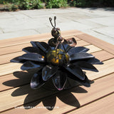 Yard Art Metal Flower on Spring with Music Ant 15"  MFSMA007
