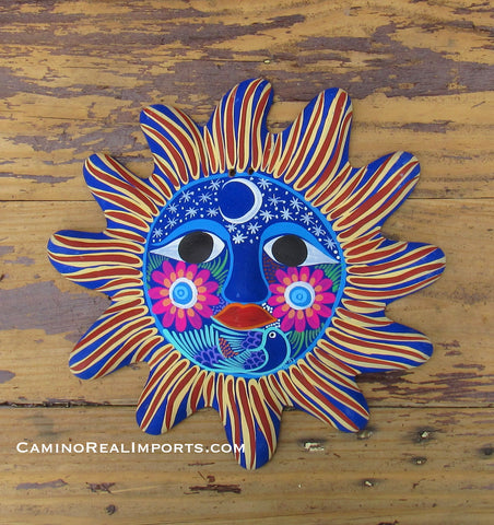 Mexican Wall Decor Guerrero Pottery Sun Face GSF1003