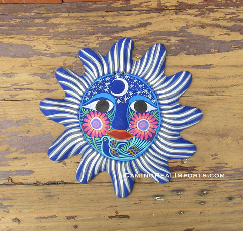 Mexican Wall Decor Guerrero Pottery Sun Face GSF1009