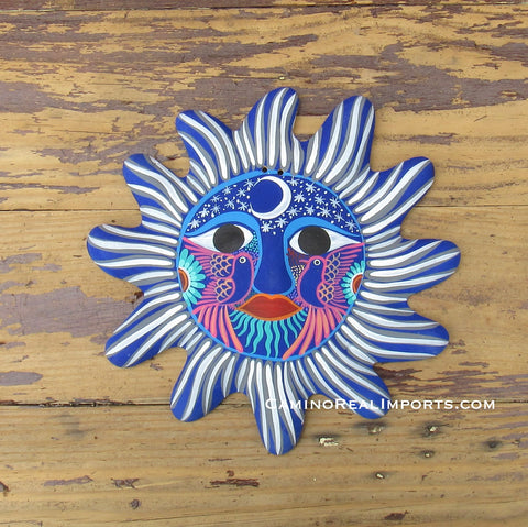 Mexican Wall Decor Guerrero Pottery Sun Face GSF1011