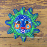 Mexican Wall Decor Guerrero Pottery Sun Face GSF1015