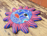Mexican Wall Decor Guerrero Pottery Sun Face GSF1017