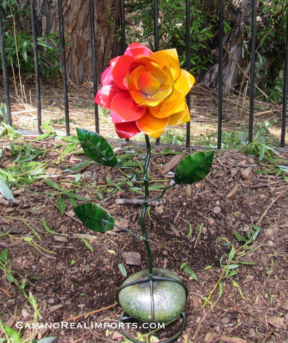 Metal Art Rose Flower Sculpture MFLW001