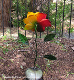 Metal Art Rose Flower Sculpture MFLW001