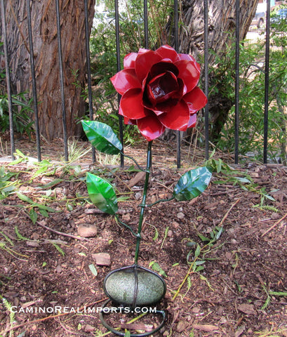 Metal Art Rose Flower Sculpture Mflw002