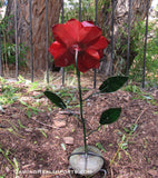 Metal Art Rose Flower Sculpture Mflw002