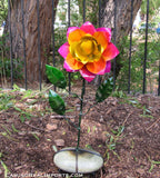 Yard Art Metal Rose Flower Sculpture MFLW003