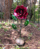 Metal Art Rose Flower Sculpture MFLW004