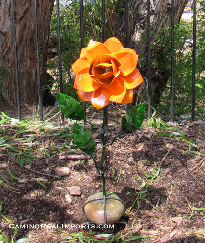 Metal Art Rose Flower Sculpture MFLW006