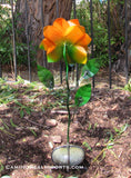 Metal Art Rose Flower Sculpture MFLW006