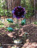 Yard Art Metal Rose Flower Sculpture MFLW007