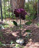 Yard Art Metal Rose Flower Sculpture MFLW007