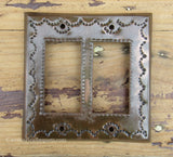 Mexican Tin Double Rocker Switch Plate Covers