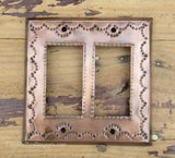 Mexican Tin Double Rocker Switch Plate Covers
