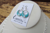Sterling Silver Turquoise Necklace and Matching Earring Set SSMES005