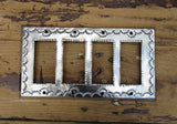 Mexican Tin Quadruple Rocker Switch Plate Covers