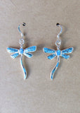 Hummingbird Sterling Silver Earrings Turquoise and Opal Inlay STER002