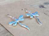 Hummingbird Sterling Silver Earrings Turquoise and Opal Inlay STER002