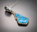 Sterling Silver Multi-Stone Turquoise and Opal Pendant STSP0026