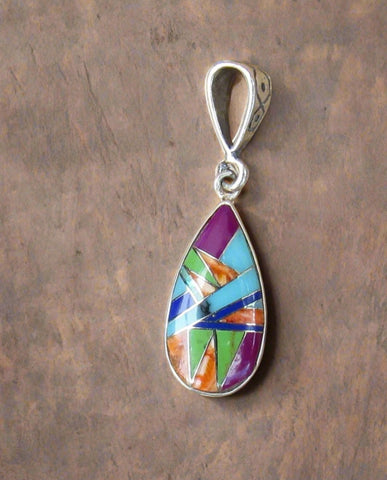 Sterling Silver Multi-Stone Pendant STSP0027
