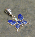 Sterling Silver Lapis Lazuli Butterfly Pendant STSP0028