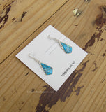 Sterling Silver Turquoise and Opal Inlay Earrings STER041
