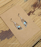 Sterling Silver Onyx, Black Onyx, and Opal Inlay Earrings STER025
