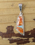 Sterling Silver Spiny Oyster and Opal Pendant STSP0040