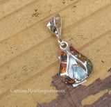 Sterling Silver Topaz, and Opal Pendant STSP0043