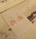 Sterling Silver Spiny Oyster and Opal Inlay Fish Earrings STER026